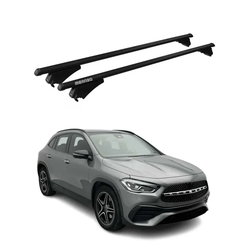 Menabo Dachträger Grundtäger für Mercedes GLA H247 2020-2026 75kg Alu Schwarz 2x Highlight