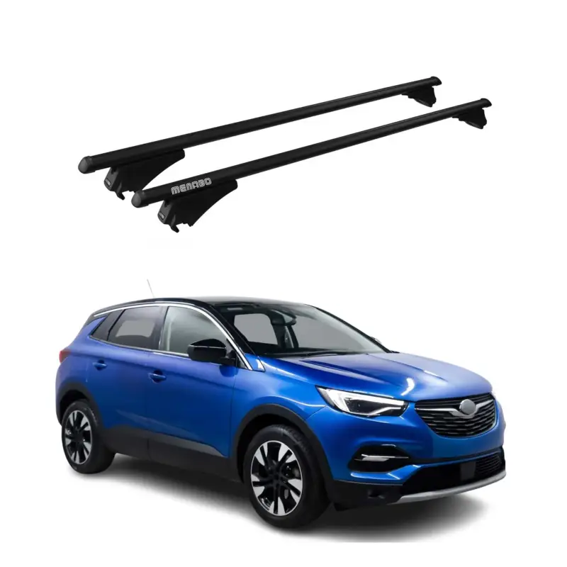 Menabo Grundträger Dachträger für Opel Grandland X 2017-2021 ABE Alu Schwarz 2x Online Kaufen