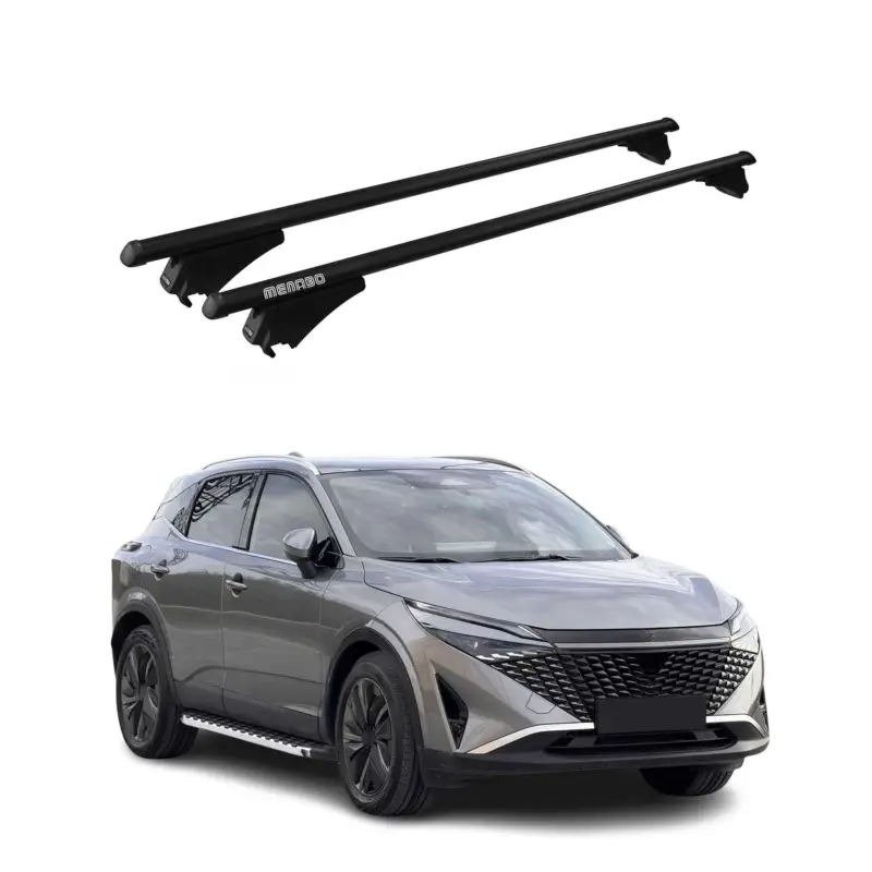 Menabo Grundträger Dachträger für Nissan Qashqai 2021-2026 ABE Alu Schwarz 2x Billig