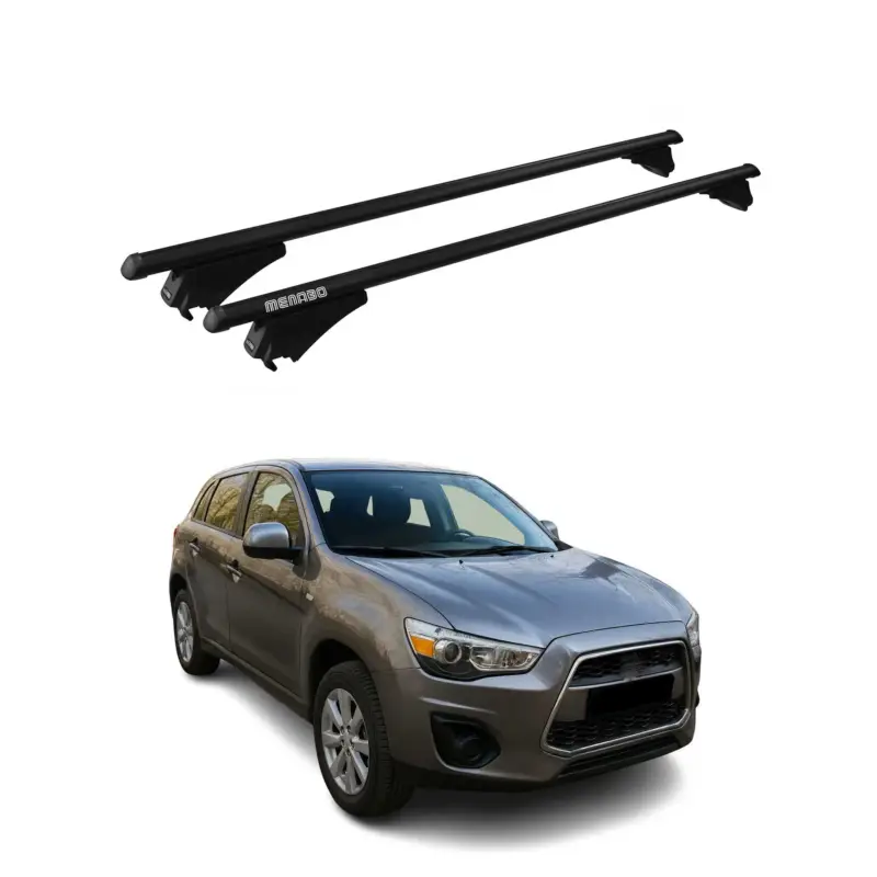 Menabo Dachträger für Mitsubishi Outlander Sport 2010-2015 75kg Alu Schwarz 2tlg Finale Aktion