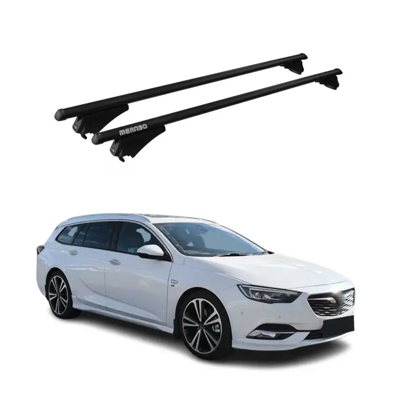 Sofort Bestellen Menabo Dachträger für Opel Insignia B Sport Tourer 2017-2022 75kg Alu Schwarz 2x