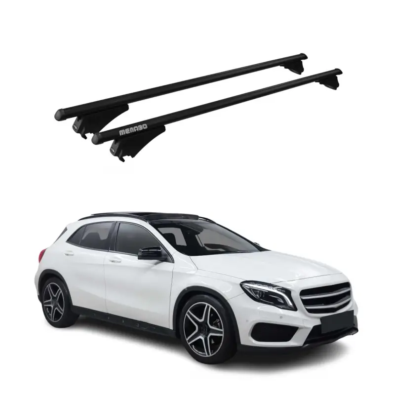 Ausverkauf Menabo Dachträger Grundtäger für Mercedes GLA X156 2014-2020 75kg Alu Schwarz 2x