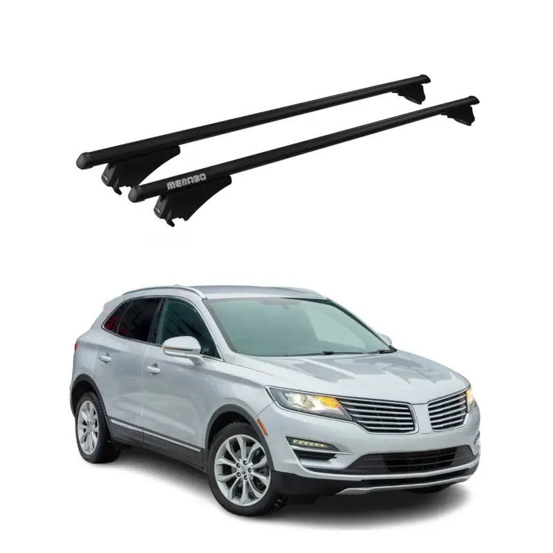 Menabo Dachträger Grundtäger für Lincoln MKC 2015-2019 75kg Alu Schwarz 2 tlg Neu Im Sortiment