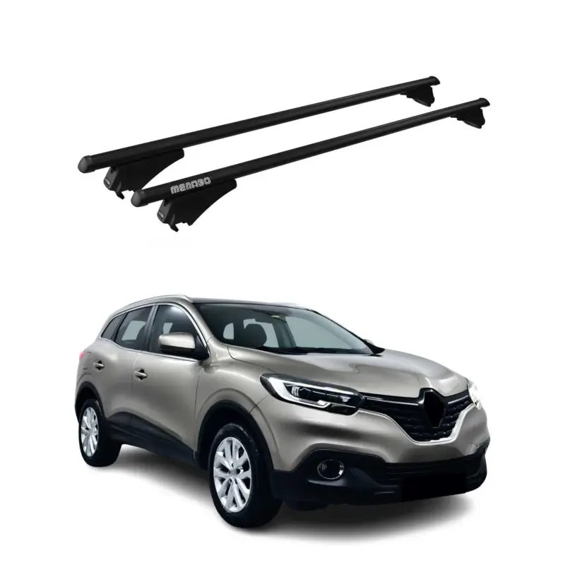 Menabo Dachträger Grundtäger für Renault Kadjar 2015-2022 75kg Alu Schwarz 2tlg Aktuell