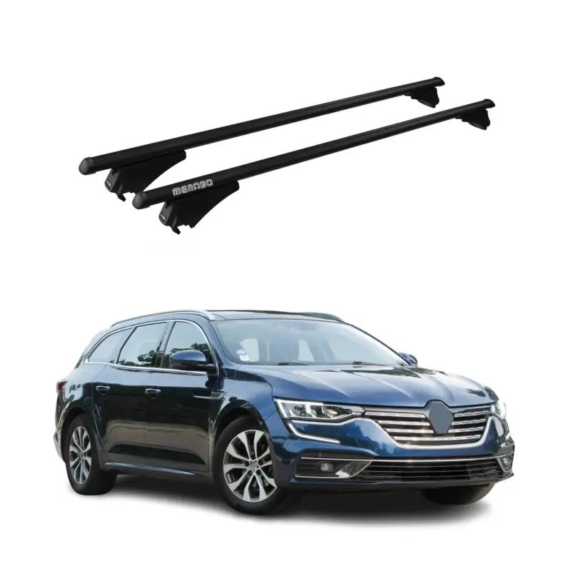 Finale Aktion Menabo Dachträger für Renault Talisman Grandtour 2015-2022 ABE Aluminium Schwarz