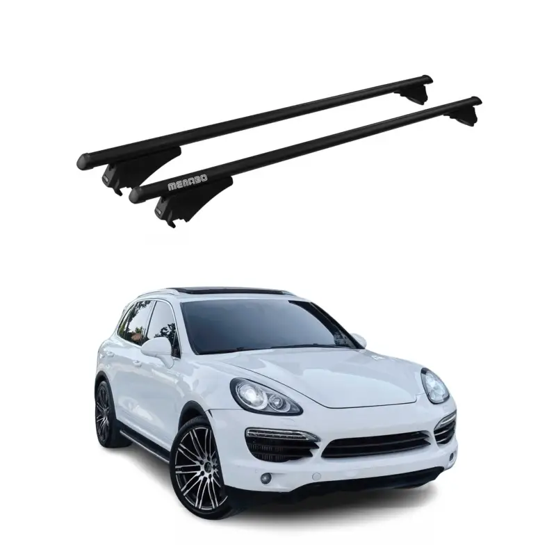 Menabo Dachträger Grundtäger für Porsche Cayenne 2010-2018 75kg Alu Schwarz 2x Direktkauf