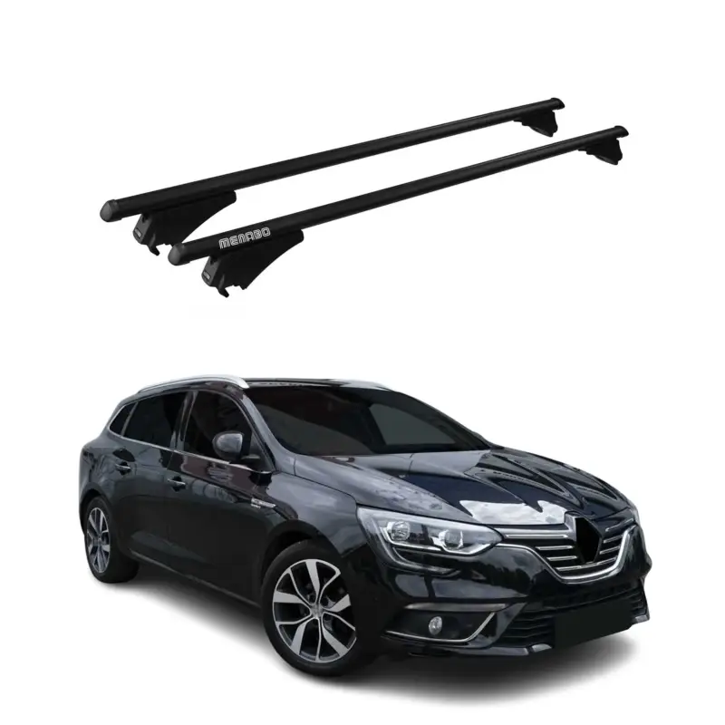Menabo Dachträger für Renault Megane IV Grandtour 2016-22 ABE Aluminium Schwarz Ausverkauf