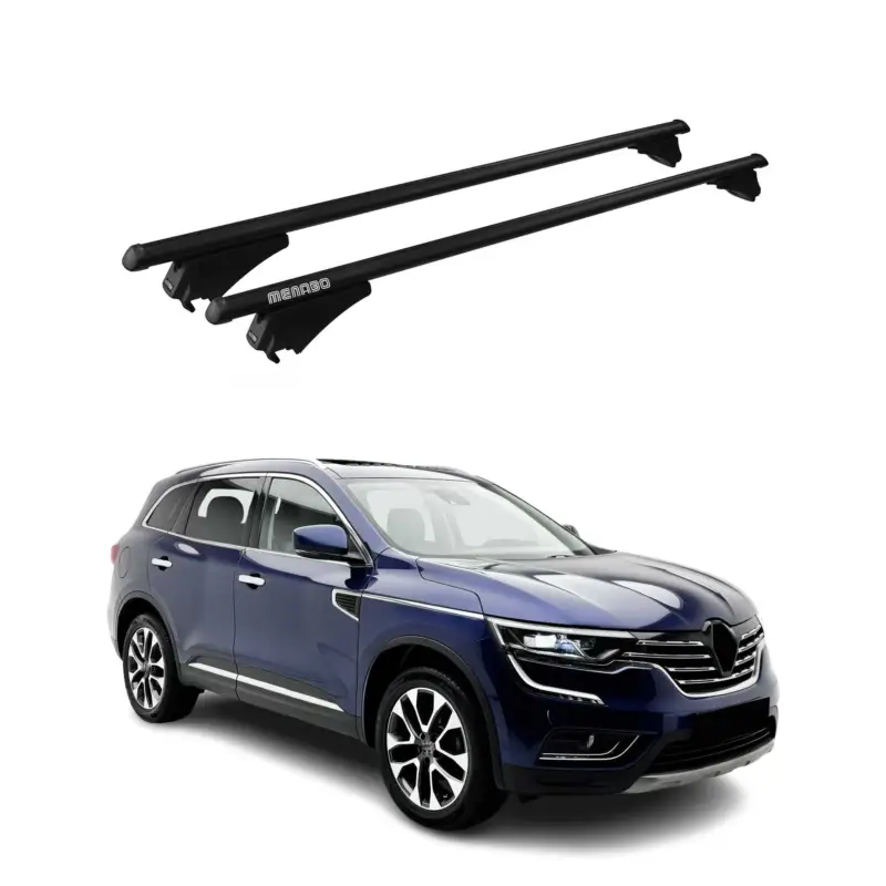 Preisknaller Menabo Grundträger Dachträger für Renault Koleos 2016-2024 ABE Alu Schwarz 2x