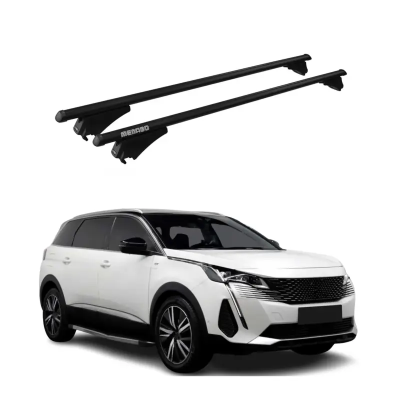 Must-Have Menabo Grundträger Dachträger für Peugeot 5008 2021-2024 ABE Alu Schwarz 2x