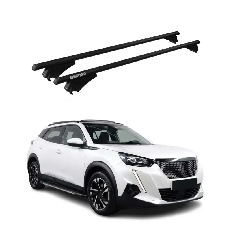 Menabo Grundträger Dachträger für Peugeot 2008 2019-2026 ABE Alu Schwarz 2x Top-Preis