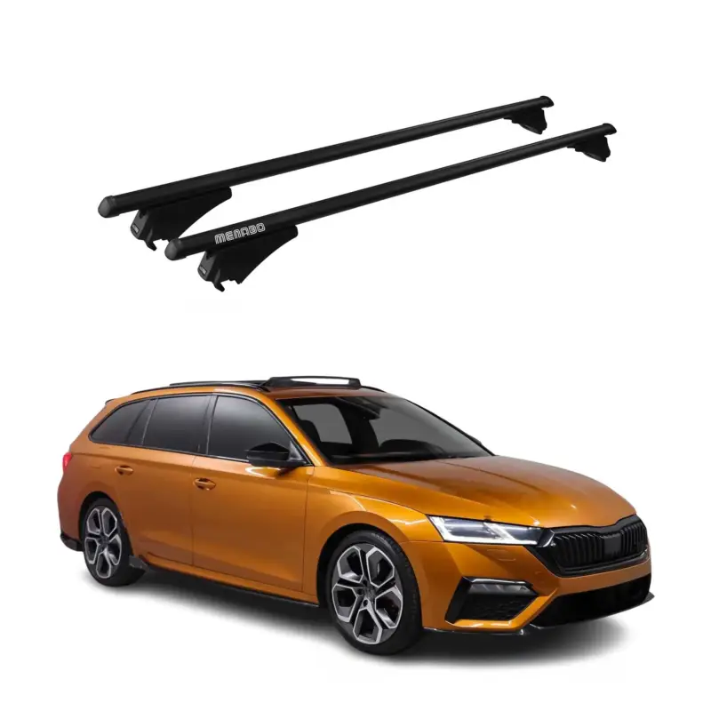 Top-Preis Menabo Grundträger Dachträger für Skoda Octavia Combi 2020-2026 ABE Alu Schwarz