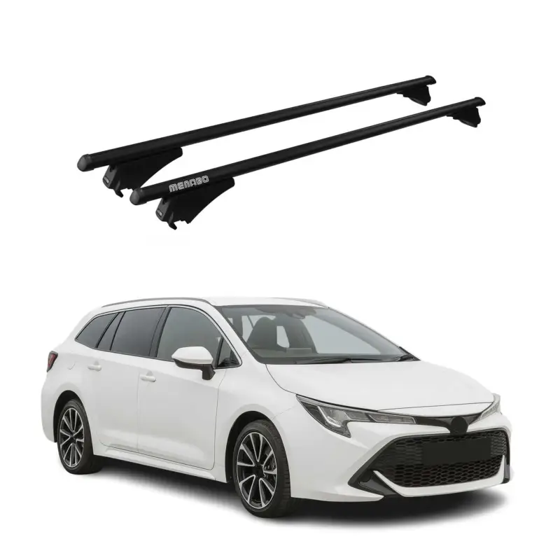Schneller Versand Menabo Grundträger Dachträger für Toyota Auris E210 2018-2026 ABE Alu Schwarz 2x