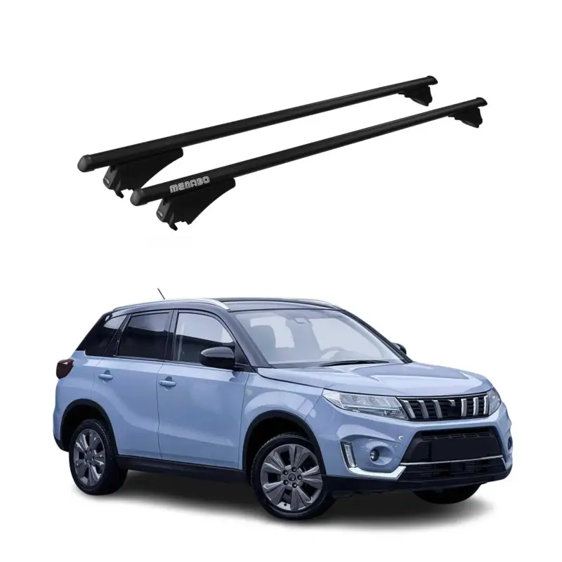 Nur Heute Menabo Dachträger für Suzuki Vitara mk4 2015-2019 Pre-FL 75kg Alu Schwarz 2x
