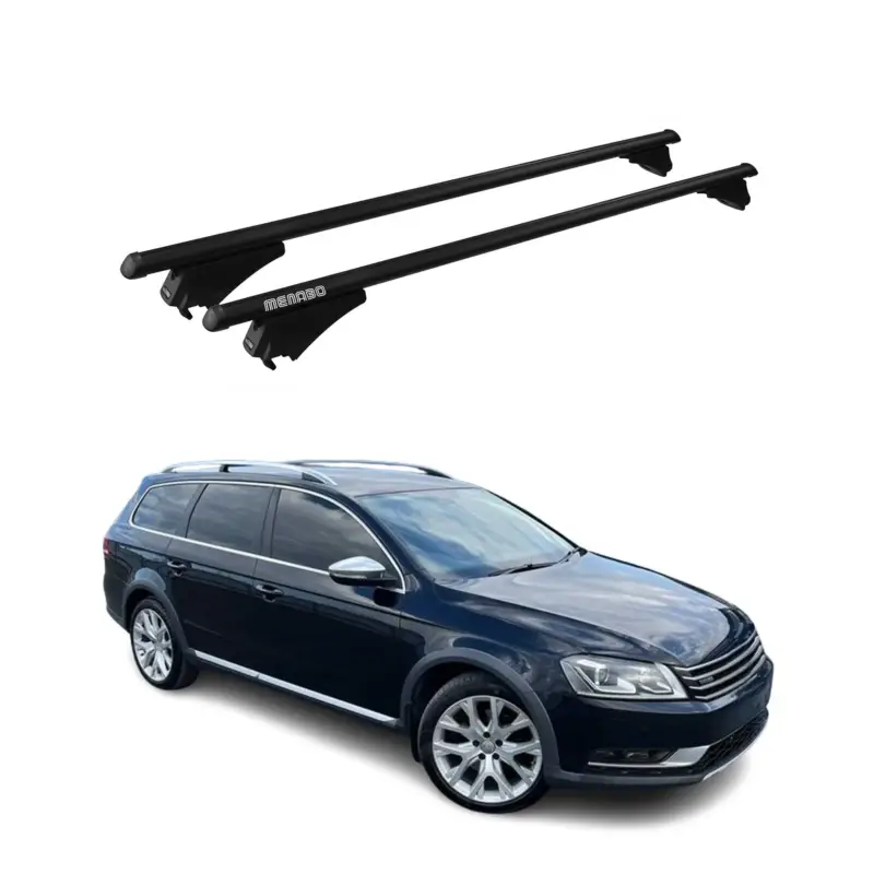 Aktuell Menabo Dachträger für VW Passat B7 Alltrack 2012-2014 ABE Aluminium Schwarz