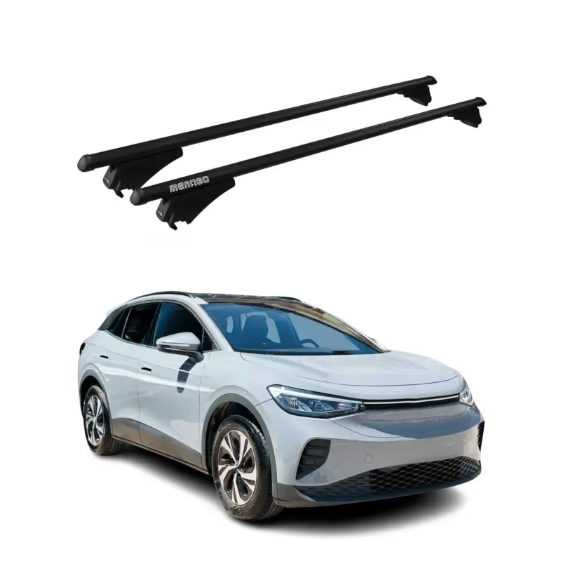 Neue Kollektion Menabo Grundträger Dachträger für VW ID.4 2021-2026 ABE Aluminium Schwarz 2tlg