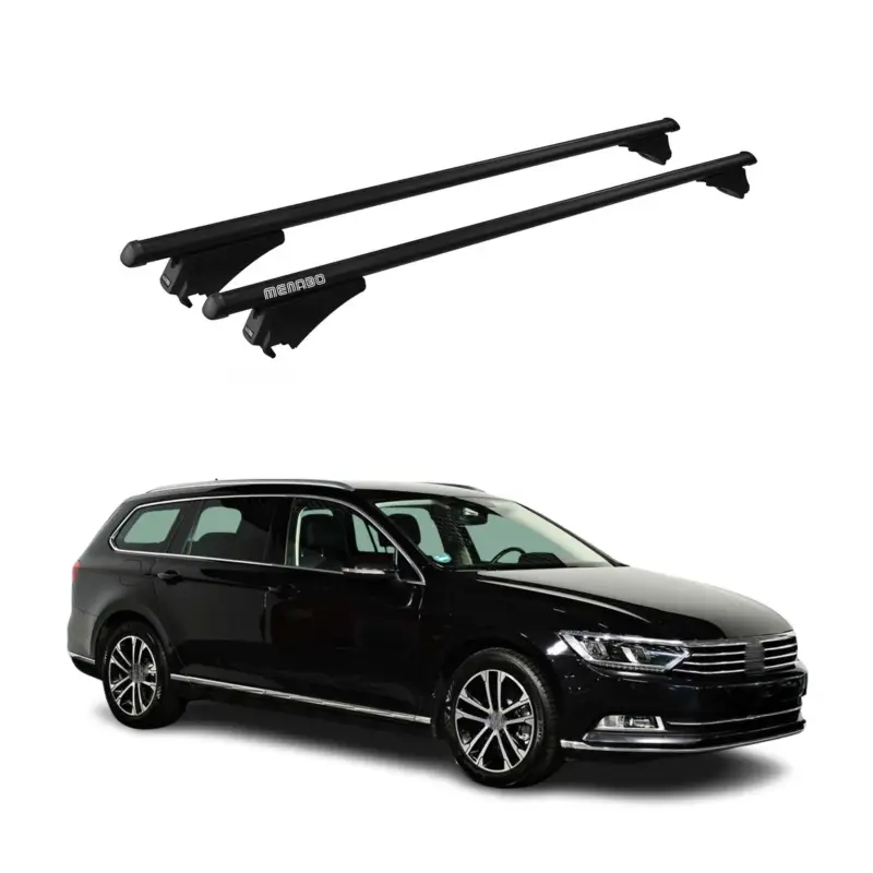 Menabo Grundträger Dachträger für VW Passat B8 Variant 2014-2019 ABE Alu Schwarz Finale Aktion