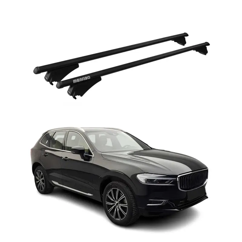 Sofort Bestellen Menabo Dachträger Grundtäger für Volvo XC60 mk2 2018-2026 75kg Alu Schwarz 2tlg