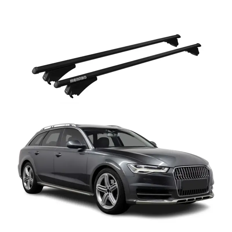 Menabo Dachträger Grundtäger für Audi A6 C7 Allroad 2012-2018 75kg Alu Silber 2x Bestseller