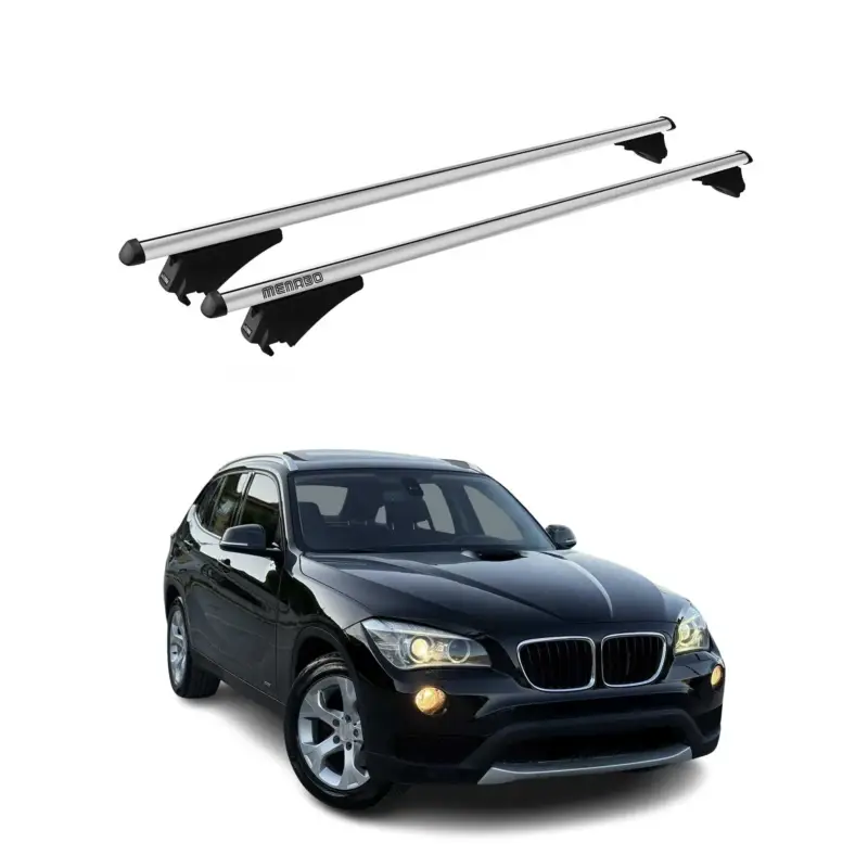 Menabo Dachträger Grundtäger für BMW X1 E84 2009-2015 75kg Alu Grau 2 tlg Kracherpreis