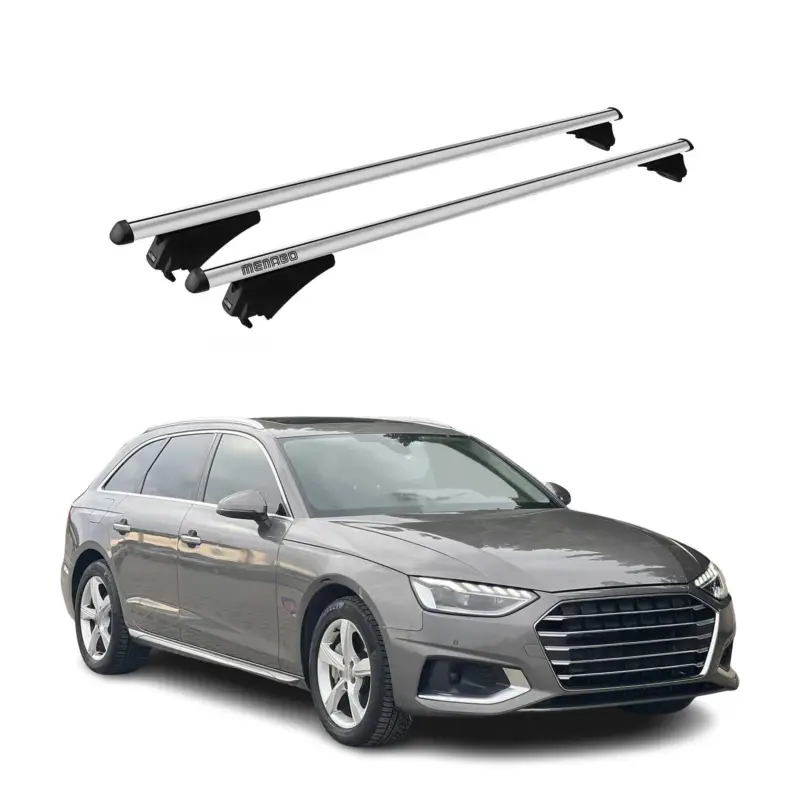 Bestseller Menabo Dachträger für Audi A4 B9 Avant 2015-2020 Pre-FL 75kg Alu Silber 2x