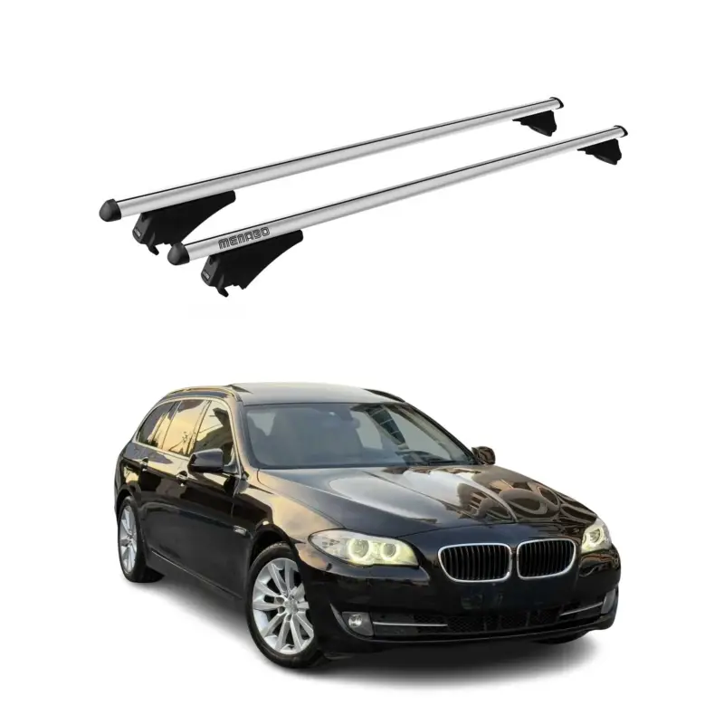 Nur Für Kurze Zeit Menabo Grundträger Dachträger für BMW 5er F11 Touring 2010-2016 Alu Silber