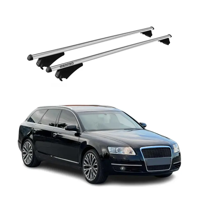 Menabo Dachträger Grundtäger für Audi A6 C6 Avant 2004-2011 75kg Alu Silber 2x Direktkauf