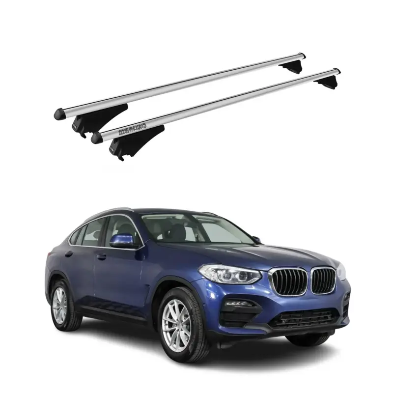 Menabo Dachträger Grundtäger für BMW X4 G02 2018-2025 75kg Alu Silber 2 tlg Beliebt