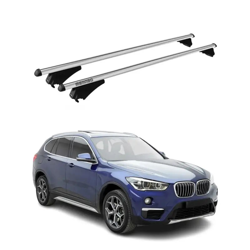 Menabo Dachträger Grundtäger für BMW X1 F48 2015-2022 75kg Alu Silber 2 tlg Direkt Vom Hersteller