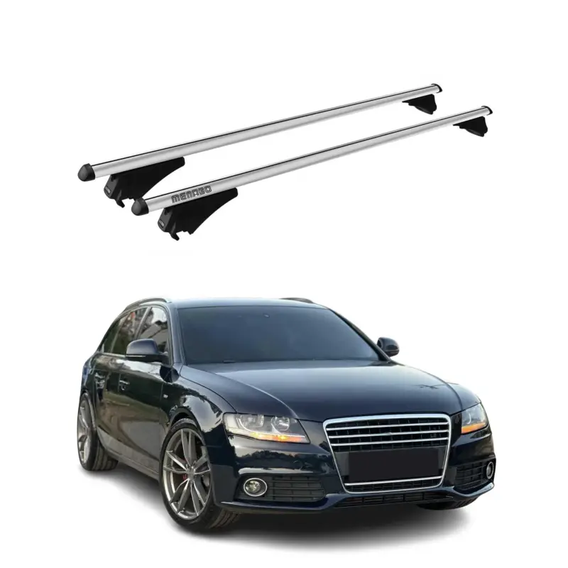 Preisknaller Menabo Dachträger Grundtäger für Audi A4 Allroad 2007-2015 75kg Alu Silber 2 tlg