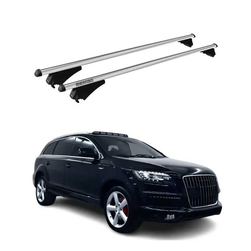 Letzte Chance Menabo Dachträger Grundtäger für Audi Q7 2005-2015 75kg Aluminium Silber 2 tlg