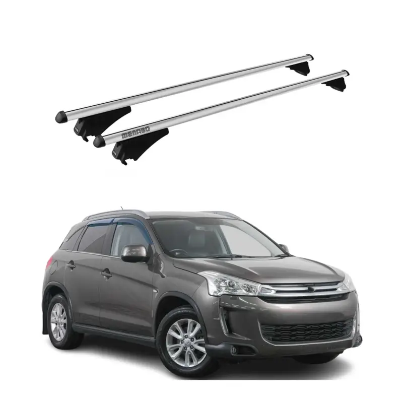 Super-Preis Menabo Dachträger Grundtäger für Citroen C4 Aircross 2012-2017 75kg Silber 2tlg