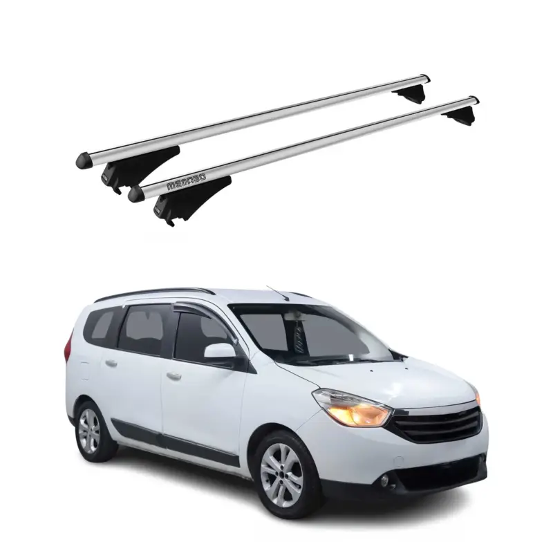 Menabo Dachträger Grundtäger für Dacia Lodgy 2012-2021 75kg Alu Silber 2 tlg Direkt Vom Hersteller