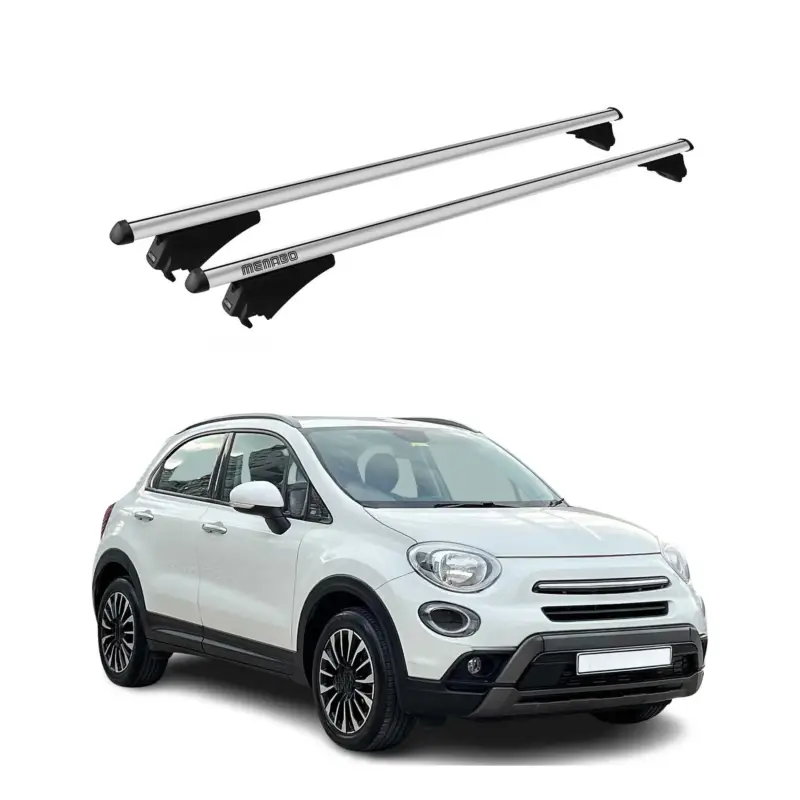 Preisknaller Menabo Dachträger Grundtäger für Fiat 500X 2015-2024 75kg Aluminium Silber 2x