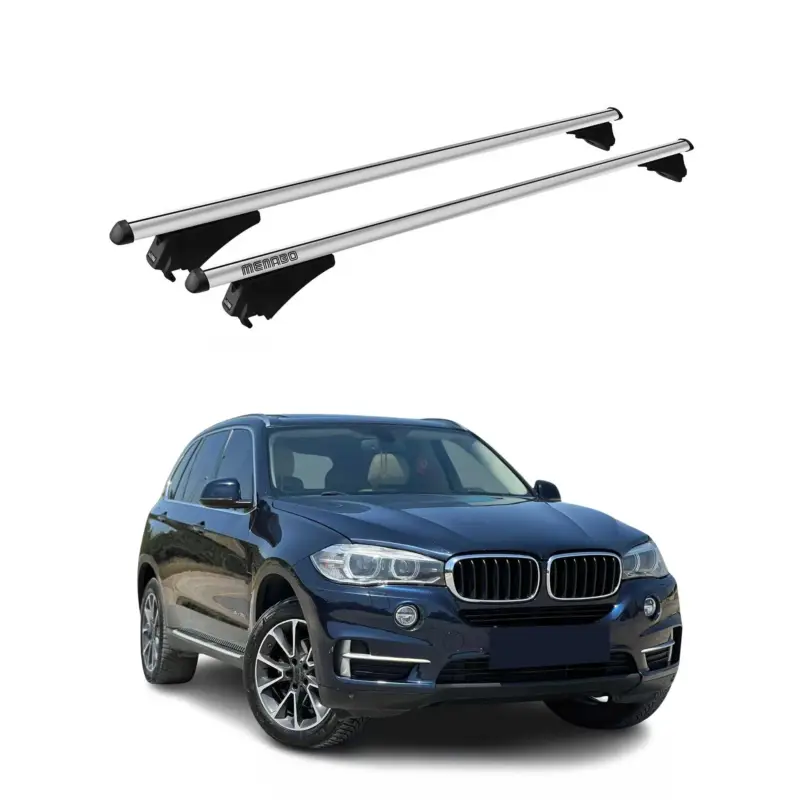 Menabo Dachträger Grundtäger für BMW X5 F15 2013-2018 75kg Alu Silber 2 tlg Knallerangebot