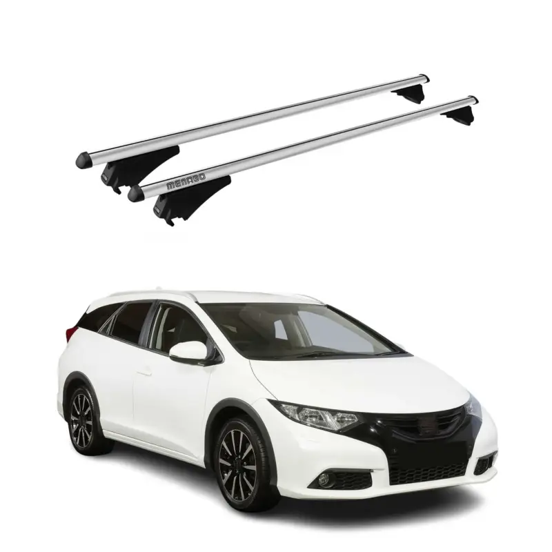Solange Der Vorrat Reicht Menabo Dachträger Grundtäger für Honda Civic IX Tourer 2013-2015 Pre-FL Silber