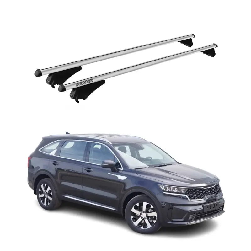 Menabo Dachträger Grundtäger für Kia Sorento Hybrid 2021-2026 75kg Alu Silber 2x Ausverkauf