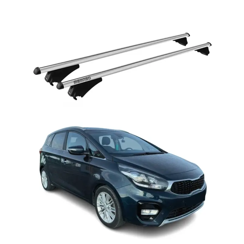 Preisknaller Menabo Dachträger Grundtäger für Kia Carens 2013-2019 75kg Alu Silber 2 tlg