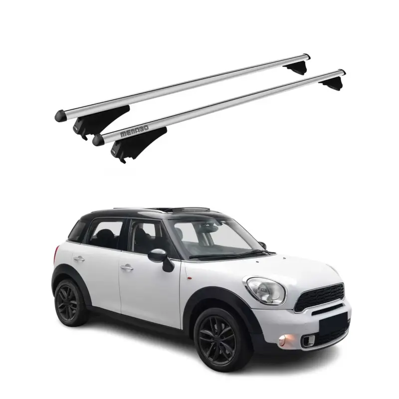 Menabo Dachträger Grundtäger für Mini Countryman R60 2010-2016 75kg Alu Grau 2x Schnäppchen