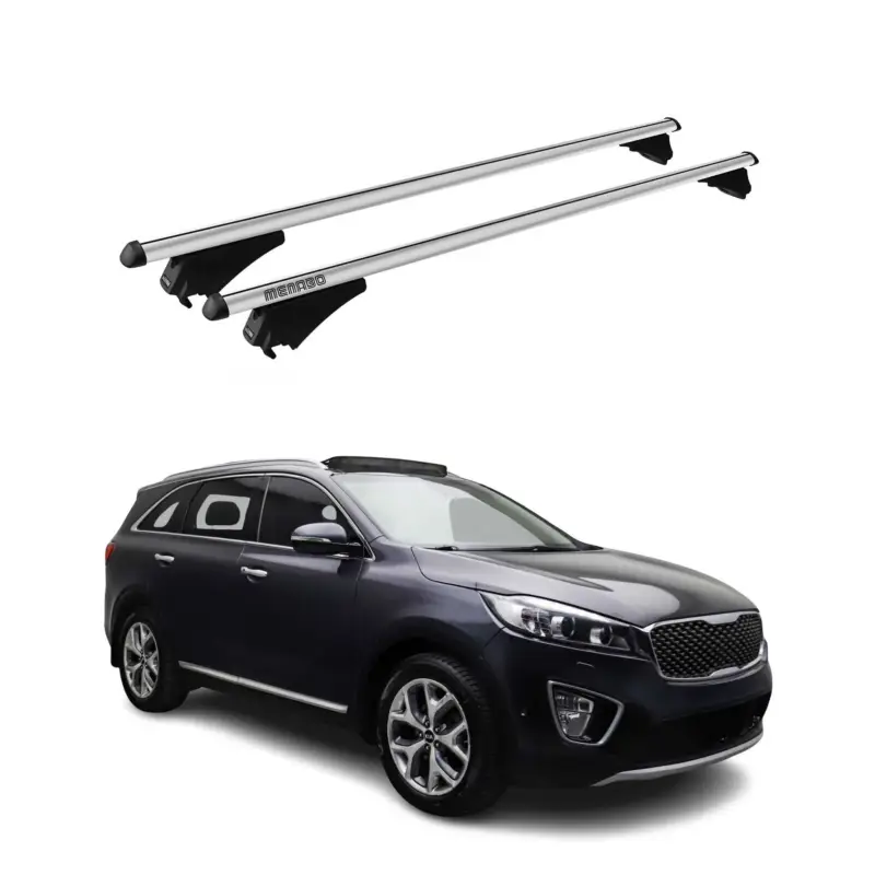 Must-Have Menabo Dachträger Grundtäger für Kia Sorento III 2014-2018 Pre-FL Alu Silber 2x