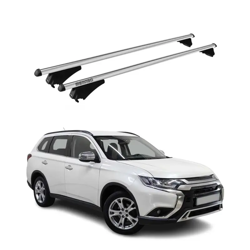 Menabo Dachträger für Mitsubishi Outlander PHEV 2014-2021 75kg Alu Silber 2x Online Kaufen