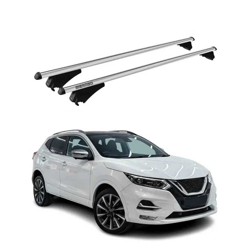 Rabatt Menabo Dachträger Grundtäger für Nissan Qashqai J11 2017-2021 FL 75kg Alu Silber