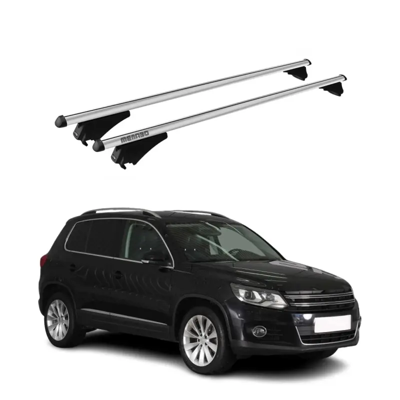 Direkt Vom Hersteller Menabo Dachträger Grundtäger für VW Tiguan Cross 5N 2014-2017 75kg Alu Silber 2x