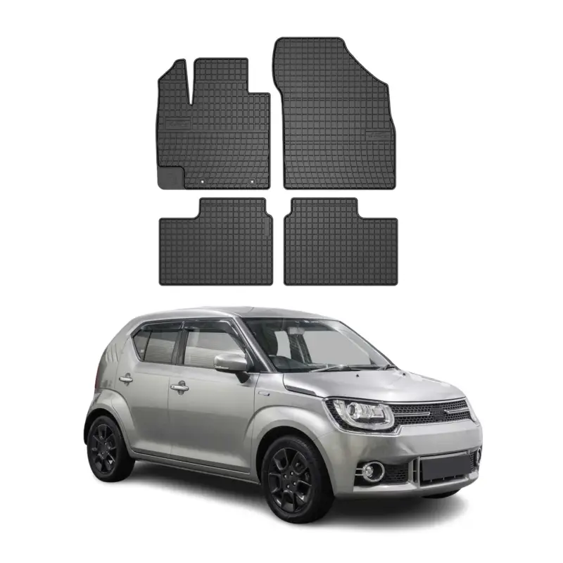 OMAC Gummi Fußmatten für Suzuki Ignis 2016-2026 Automatten Gummi Schwarz 4tlg Solange Der Vorrat Reicht