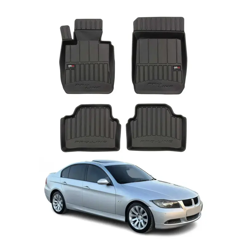 Sonderangebot OMAC Gummi Fußmatten für BMW 3er Sedan Touring E90 E91 2004-2012 Premium TPE 4x