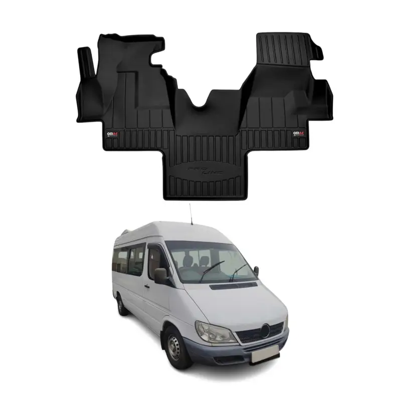OMAC Gummi Fußmatten für Mercedes Sprinter W901 1995-2006 Premium TPE Schwarz 1x Kracherpreis