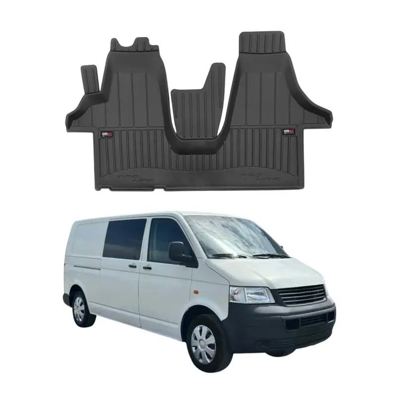 OMAC Gummi Fußmatten für VW Transporter T5 2003-2015 Premium Gummi Schwarz 1tlg Wochenendangebot