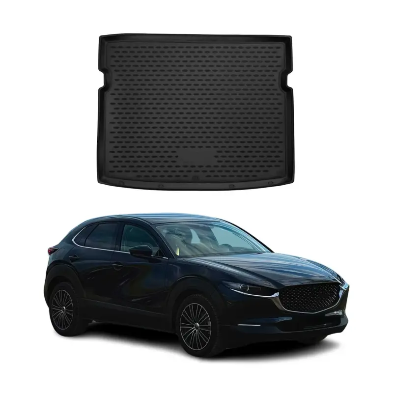 Begrenztes Angebot Kofferraummatte Kofferraumwanne für Mazda CX-30 2020-2026 Gummi TPE Schwarz