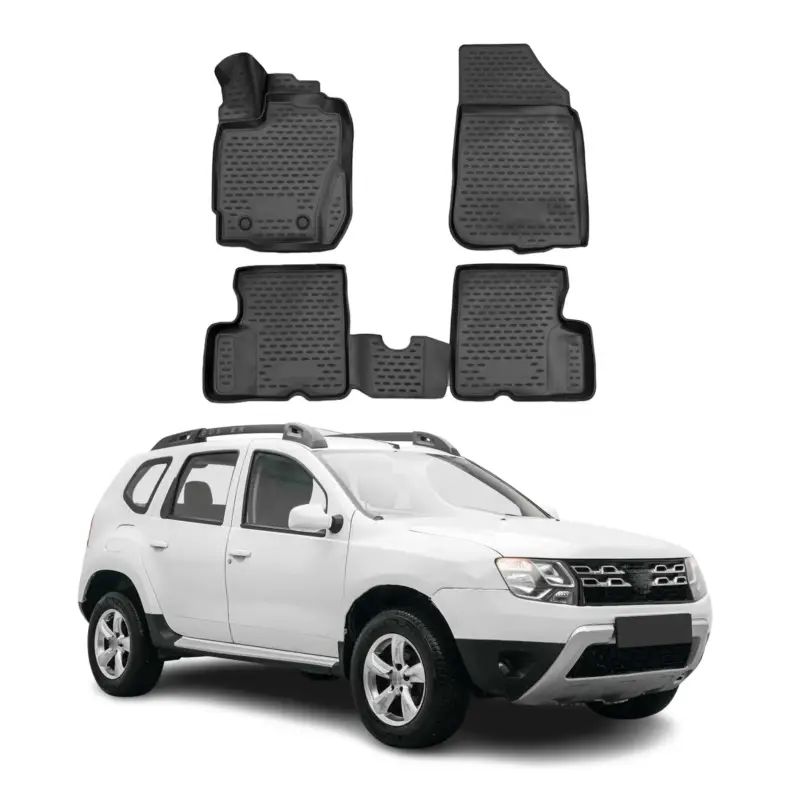 Expressversand OMAC Gummimatten Fußmatten für Dacia Duster 2014-2018 TPE Automatten Schwarz 4x