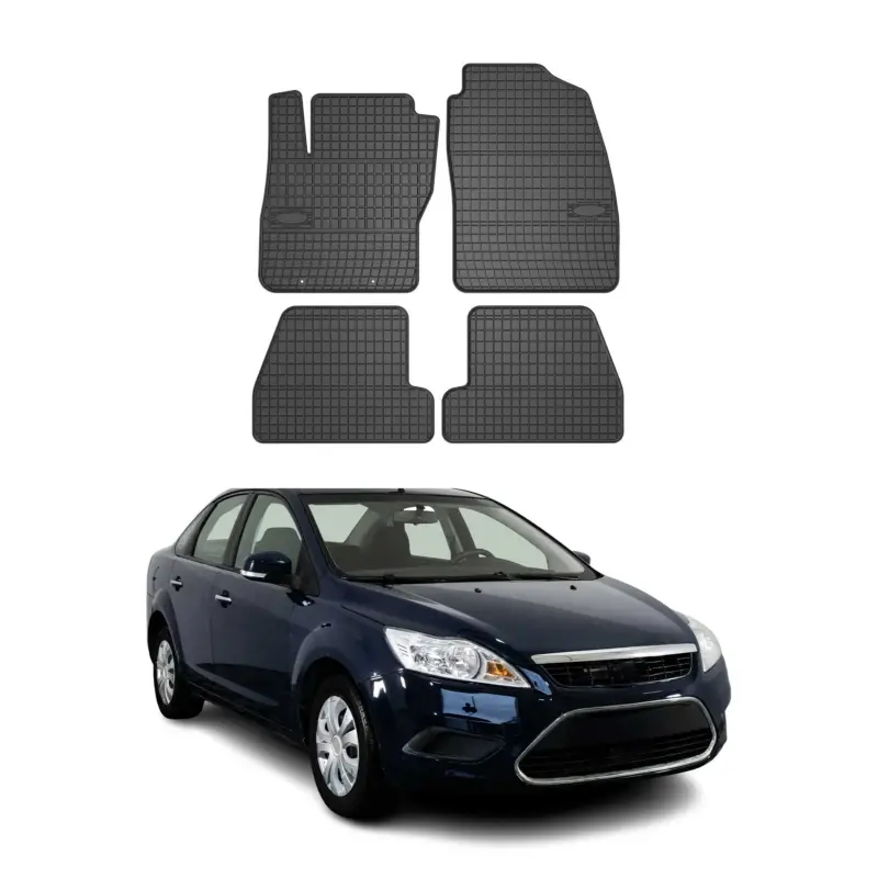 OMAC Gummi Fußmatten für Ford Focus mk2 2004-2011 Automatten Schwarz 4x Bestseller