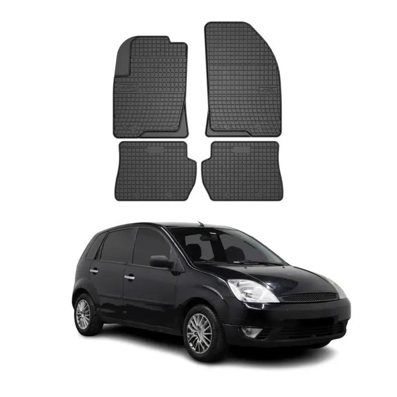 Direktkauf OMAC Gummi Fußmatten für Ford Fiesta MK5 2002-2008 Automatten Gummi Schwarz 4tlg